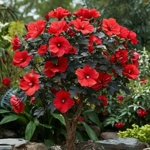 Гибискус Миднайт Роуз купить по цене от 269р. в интернет-магазине «Посадика» с доставкой почтой в в Верхняя Салдае и по всей России – [изображение №1].