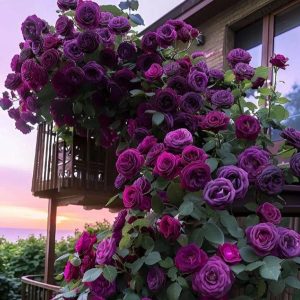 Роза Плетистая Плум Пэшн купить по цене от 610р. в интернет-магазине «Посадика» с доставкой почтой в в Верхняя Салдае и по всей России – [изображение №1].